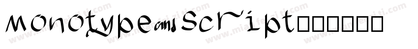 Monotype Script字体转换